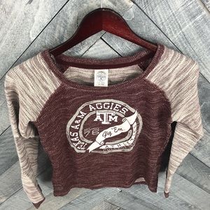 Texas A&M Maroon Distressed Long Sleeve